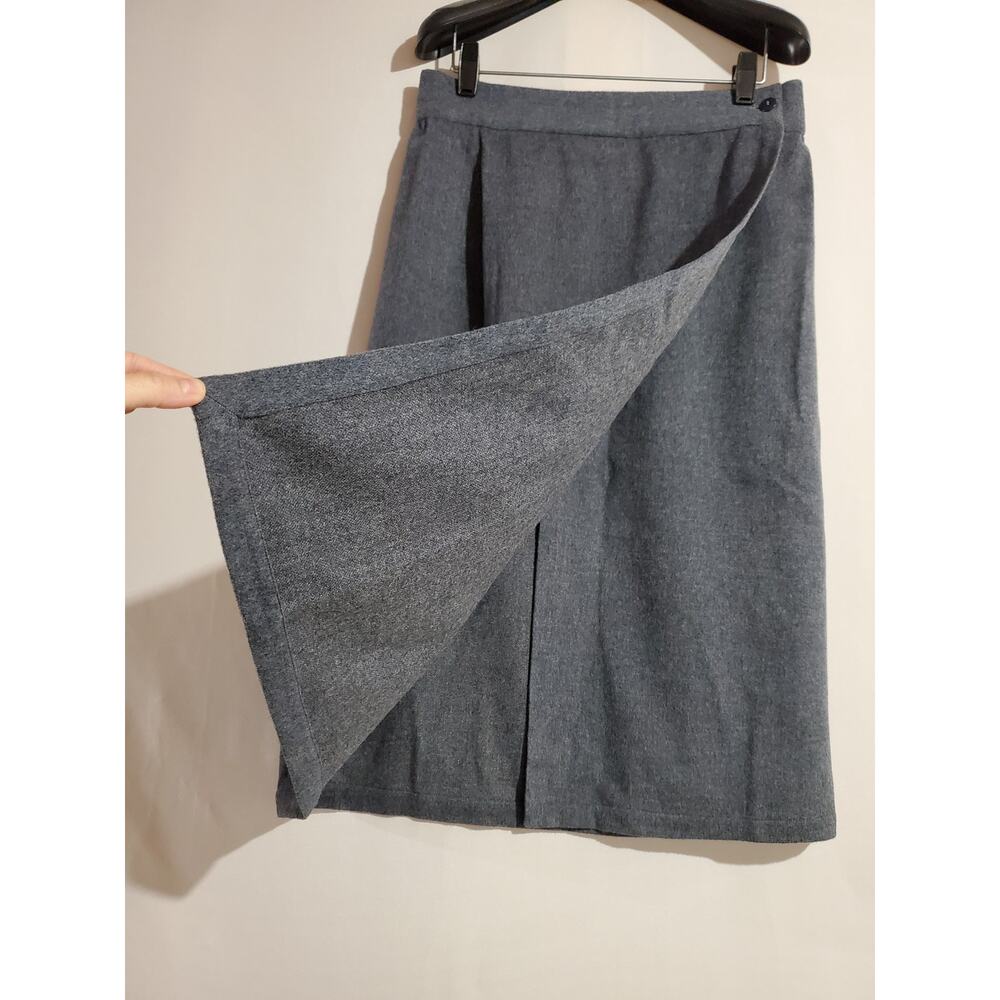 Gianni Versace Italy NWT Deadstock VTG Wool Wrap Skirt Womens Size 46 US L Gray - Picture 2 of 9